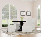 Florence Round 60-inch Pedestal Base Dining Table Black - Tampa Furniture Outlet