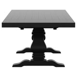 Florence 7-piece 126-inch Extension Dining Table Set Distressed Black - Tampa Furniture Outlet