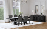 Tampa Furniture Outlet - Coaster - Florence 7-piece 126-inch Extension Dining Table Set Grey - 115531-S7G