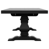Florence 126-inch Extension Dining Table Distressed Black - Tampa Furniture Outlet