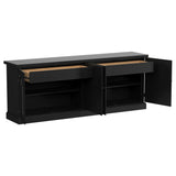 Florence 4-door Dining Sideboard Buffet Distressed Black - Tampa Furniture Outlet