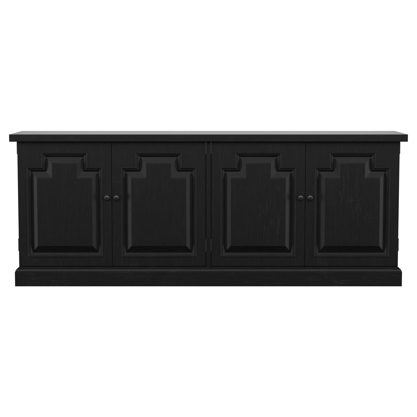 Florence 4-door Dining Sideboard Buffet Distressed Black - Tampa Furniture Outlet