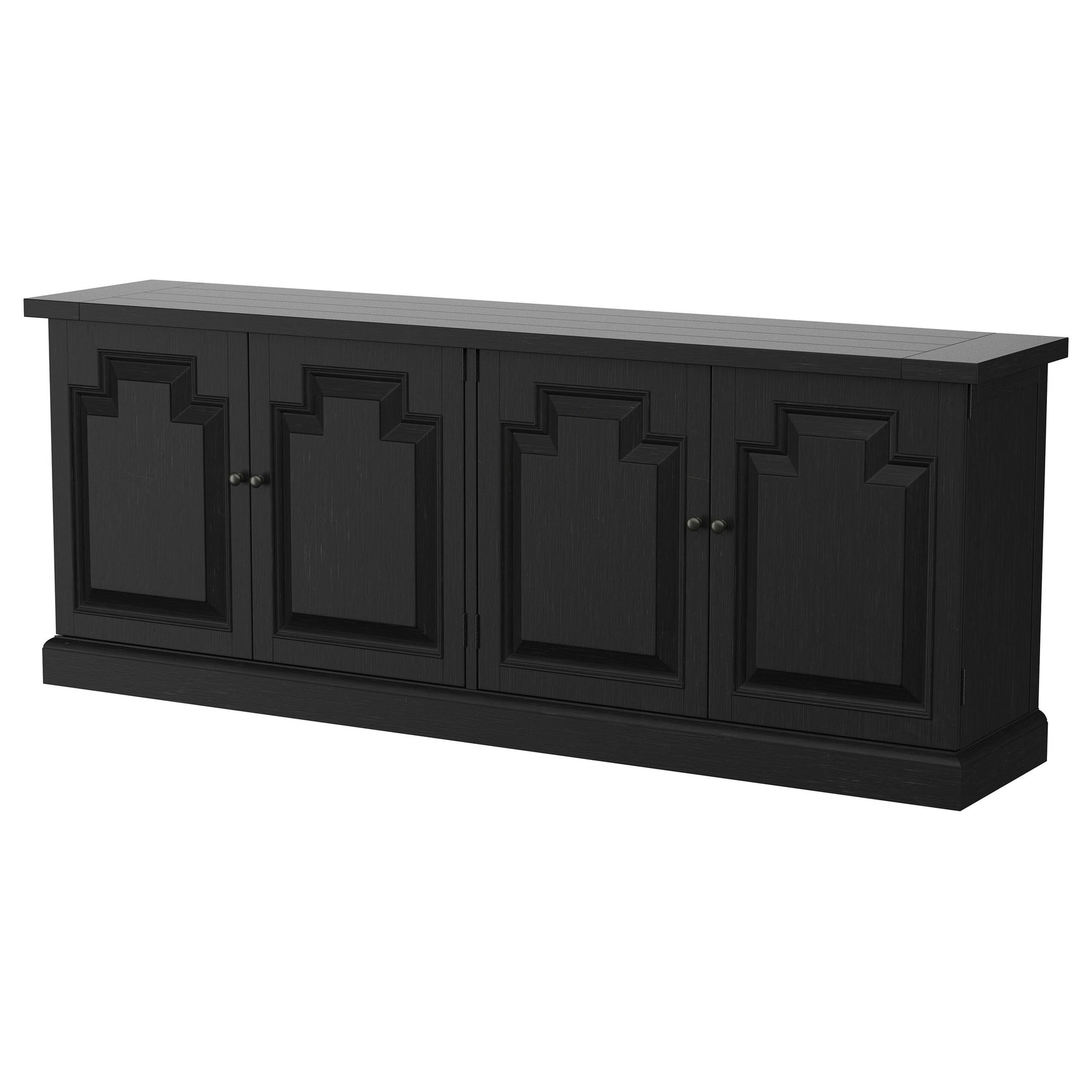 Florence 4-door Dining Sideboard Buffet Distressed Black - Tampa Furniture Outlet