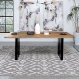 Bradshaw 80-inch Live Edge Wood Dining Table Natural Acacia - Tampa Furniture Outlet