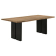 Tampa Furniture Outlet - Coaster - Bradshaw 80-inch Live Edge Wood Dining Table Natural Acacia - 115541