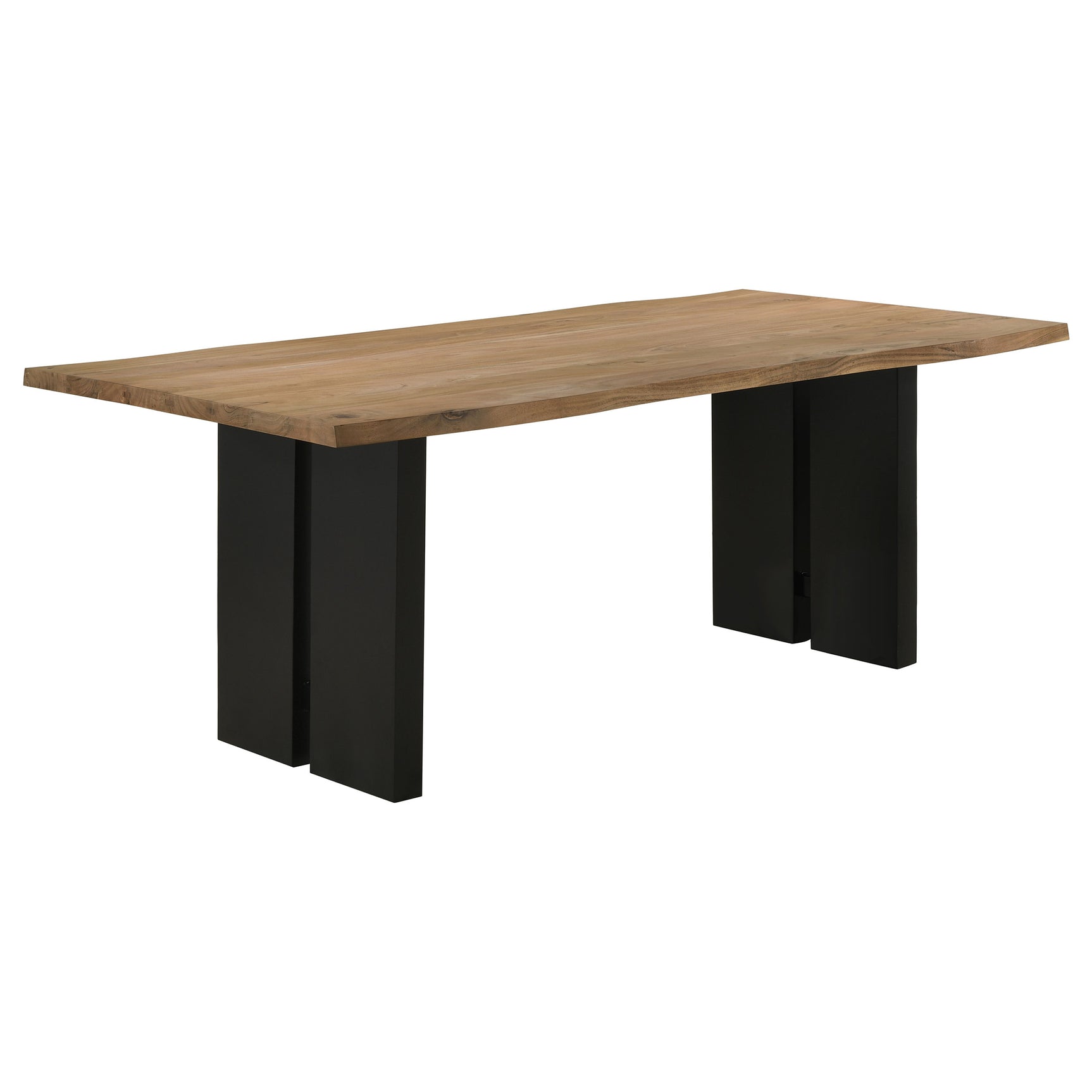 Tampa Furniture Outlet - Coaster - Bradshaw 80-inch Live Edge Wood Dining Table Natural Acacia - 115541
