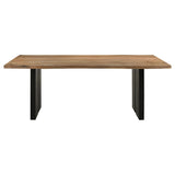 Bradshaw 80-inch Live Edge Wood Dining Table Natural Acacia - Tampa Furniture Outlet