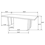 Bradshaw 80-inch Live Edge Wood Dining Table Natural Acacia - Tampa Furniture Outlet