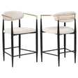 Tampa Furniture Outlet - Coaster - Tina Fabric Upholstered Counter Chair Beige (Set of 2) - 121184