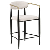 Tina Fabric Upholstered Counter Chair Beige (Set of 2) - Tampa Furniture Outlet