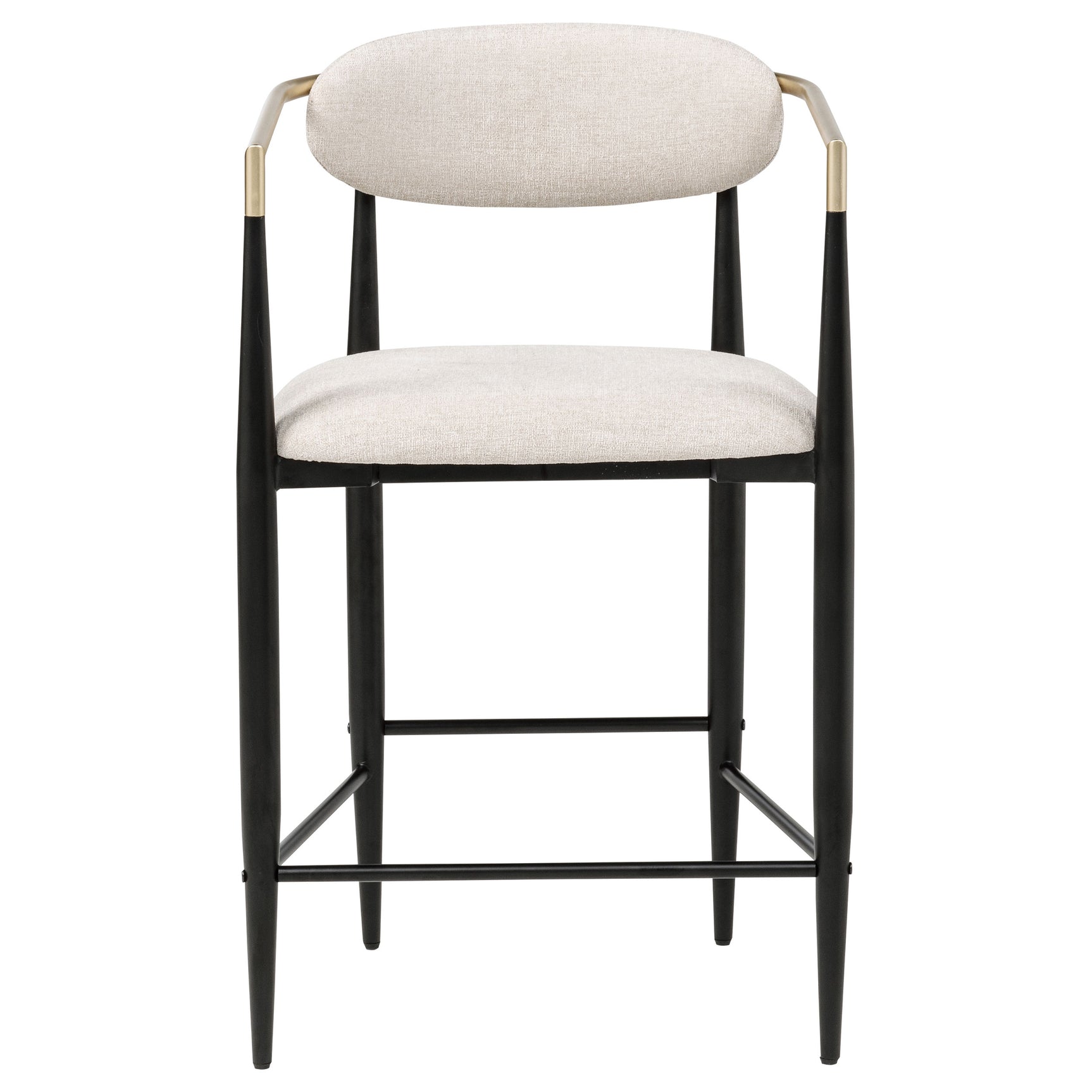 Tina Fabric Upholstered Counter Chair Beige (Set of 2) - Tampa Furniture Outlet