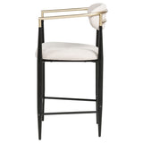 Tina Fabric Upholstered Counter Chair Beige (Set of 2) - Tampa Furniture Outlet