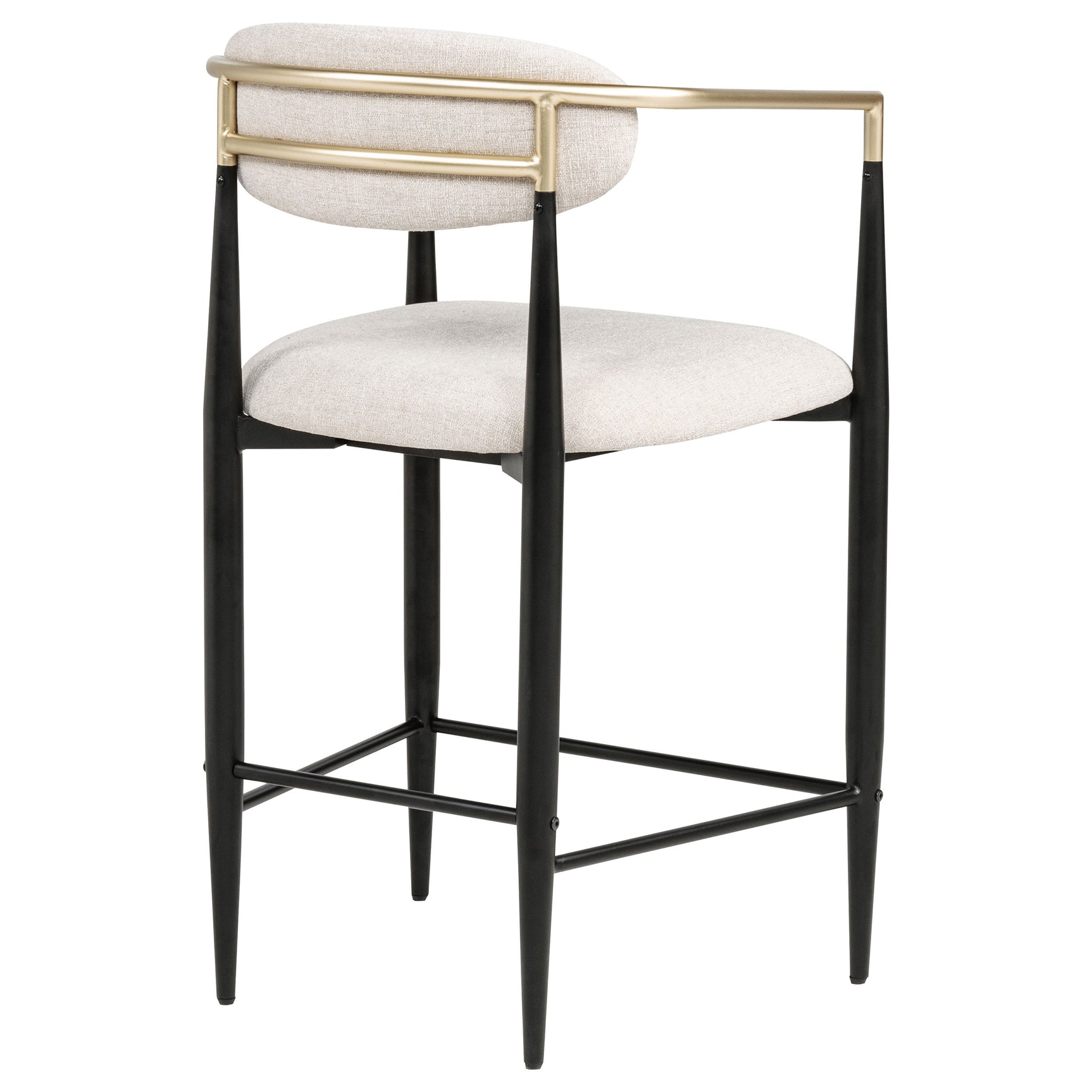 Tina Fabric Upholstered Counter Chair Beige (Set of 2) - Tampa Furniture Outlet