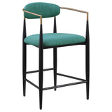 Tina Fabric Upholstered Counter Chair Green (Set of 2) - Tampa Furniture Outlet