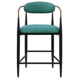 Tina Fabric Upholstered Counter Chair Green (Set of 2) - Tampa Furniture Outlet