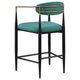 Tina Fabric Upholstered Counter Chair Green (Set of 2) - Tampa Furniture Outlet