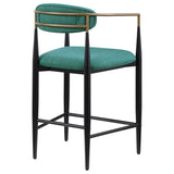 Tina Fabric Upholstered Counter Chair Green (Set of 2) - Tampa Furniture Outlet