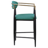 Tina Fabric Upholstered Counter Chair Green (Set of 2) - Tampa Furniture Outlet