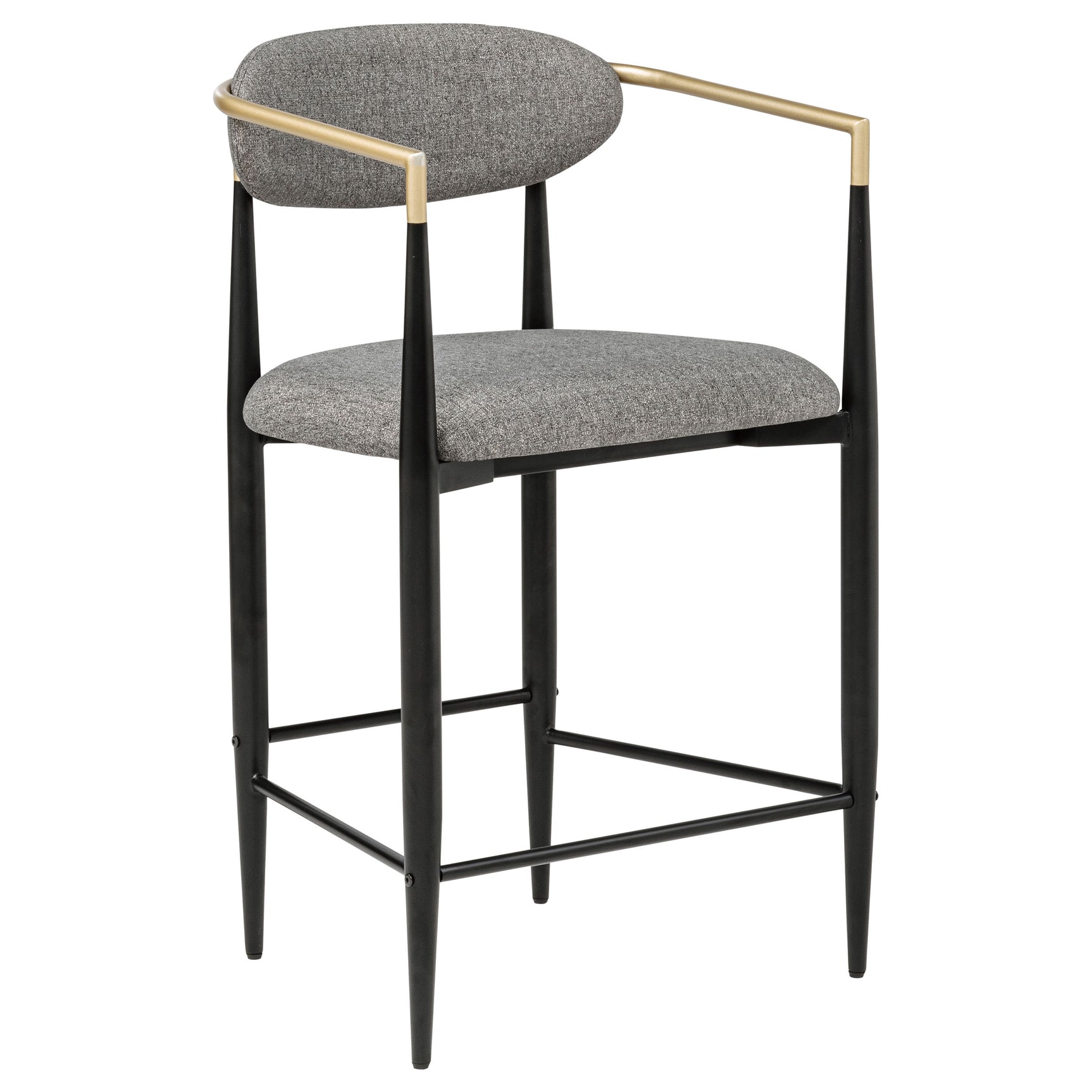 Tina Fabric Upholstered Counter Chair Dark Grey (Set of 2) - Tampa Furniture Outlet