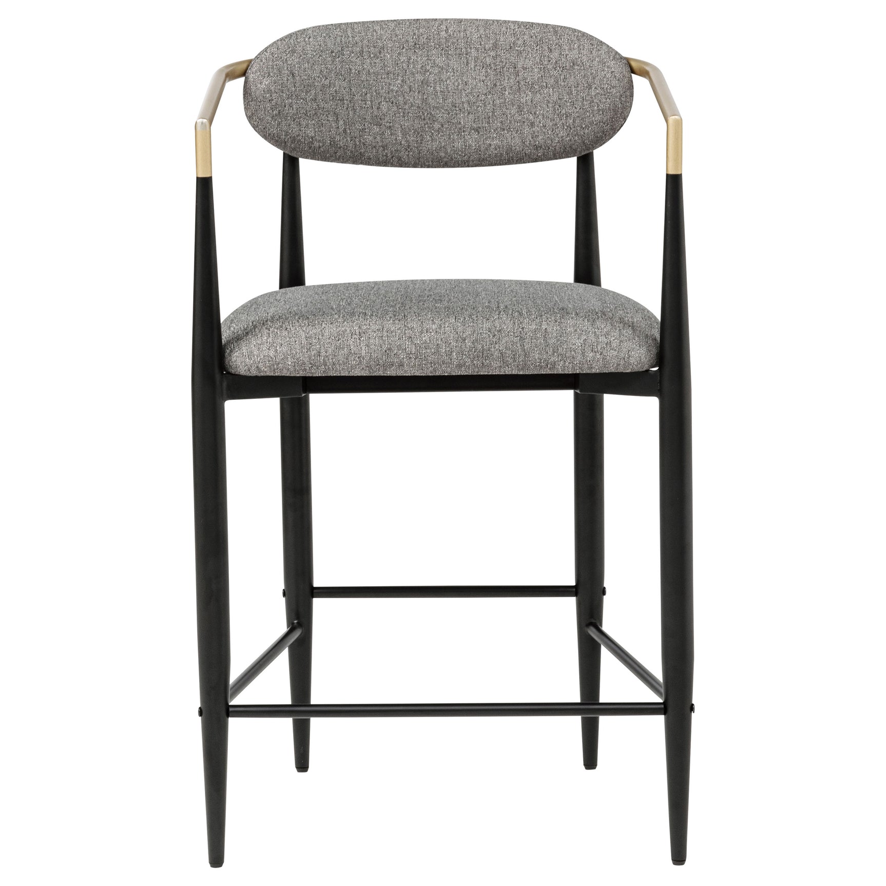 Tina Fabric Upholstered Counter Chair Dark Grey (Set of 2) - Tampa Furniture Outlet
