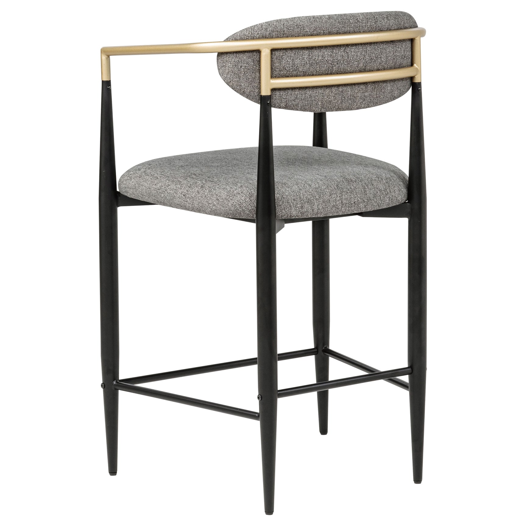 Tina Fabric Upholstered Counter Chair Dark Grey (Set of 2) - Tampa Furniture Outlet