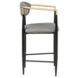 Tina Fabric Upholstered Counter Chair Dark Grey (Set of 2) - Tampa Furniture Outlet