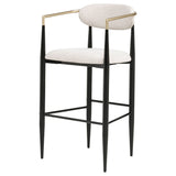 Tina Fabric Upholstered Bar Chair Beige (Set of 2) - Tampa Furniture Outlet