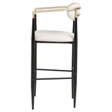 Tina Fabric Upholstered Bar Chair Beige (Set of 2) - Tampa Furniture Outlet