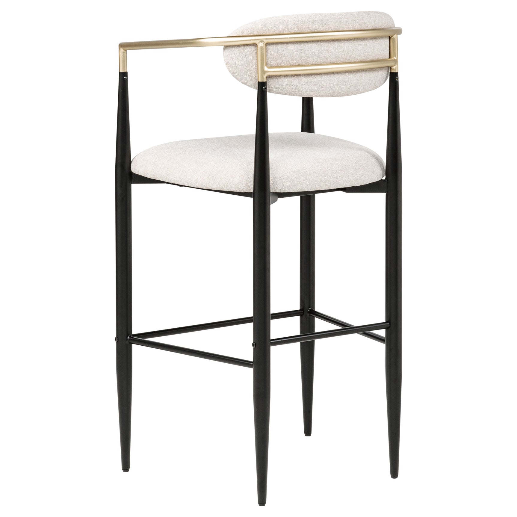 Tina Fabric Upholstered Bar Chair Beige (Set of 2) - Tampa Furniture Outlet