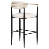 Tina Fabric Upholstered Bar Chair Beige (Set of 2) - Tampa Furniture Outlet