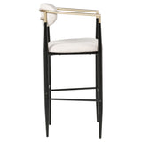 Tina Fabric Upholstered Bar Chair Beige (Set of 2) - Tampa Furniture Outlet