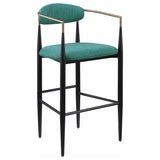 Tina Fabric Upholstered Bar Chair Green (Set of 2) - Tampa Furniture Outlet