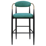 Tina Fabric Upholstered Bar Chair Green (Set of 2) - Tampa Furniture Outlet