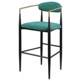 Tina Fabric Upholstered Bar Chair Green (Set of 2) - Tampa Furniture Outlet