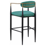 Tina Fabric Upholstered Bar Chair Green (Set of 2) - Tampa Furniture Outlet