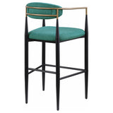 Tina Fabric Upholstered Bar Chair Green (Set of 2) - Tampa Furniture Outlet