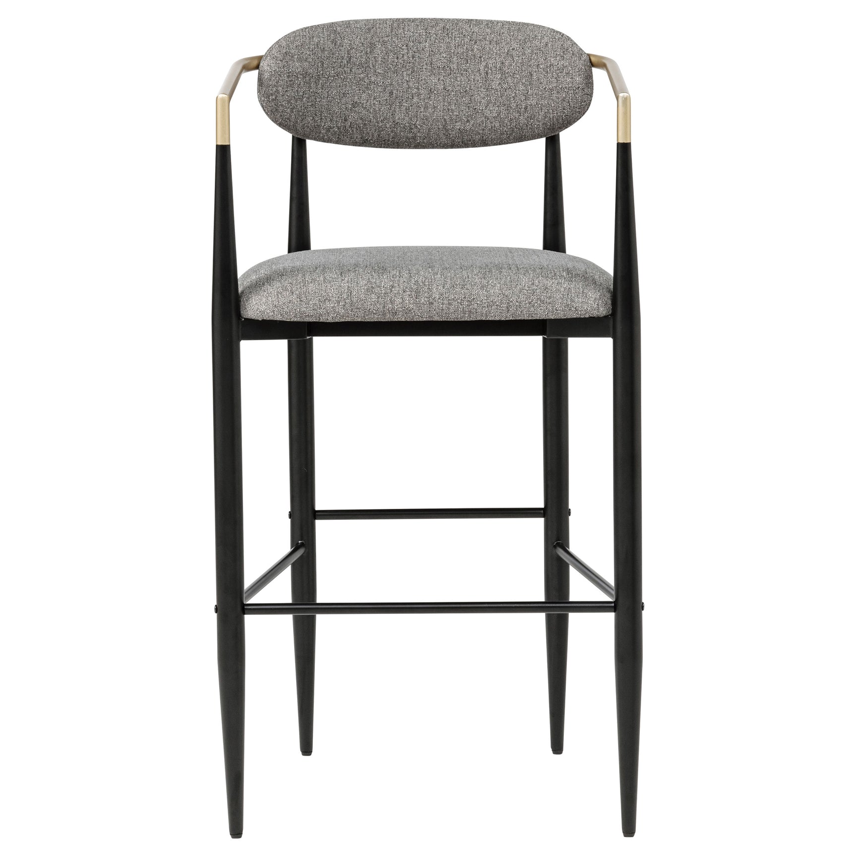 Tina Fabric Upholstered Bar Chair Dark Grey (Set of 2) - Tampa Furniture Outlet