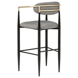 Tina Fabric Upholstered Bar Chair Dark Grey (Set of 2) - Tampa Furniture Outlet