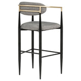Tina Fabric Upholstered Bar Chair Dark Grey (Set of 2) - Tampa Furniture Outlet