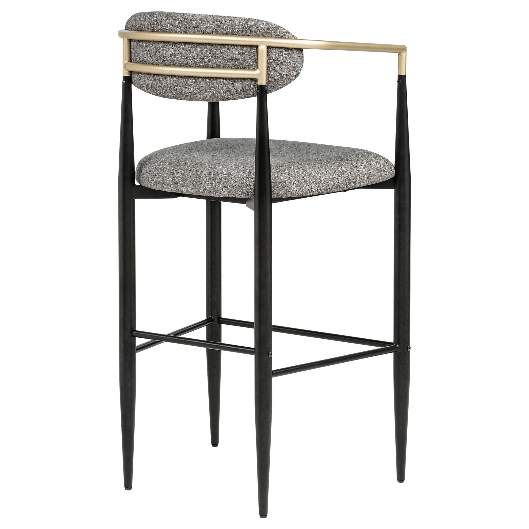 Tina Fabric Upholstered Bar Chair Dark Grey (Set of 2) - Tampa Furniture Outlet