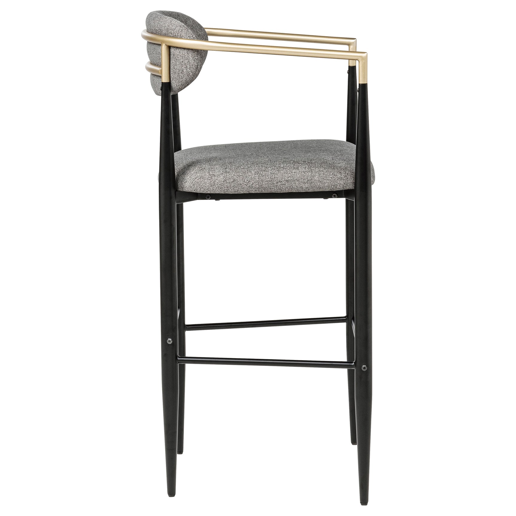 Tina Fabric Upholstered Bar Chair Dark Grey (Set of 2) - Tampa Furniture Outlet