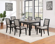 Tampa Furniture Outlet - Coaster - Elodie 7-piece Rectangular Extension Leaf Dining Set Black - 121221-S7