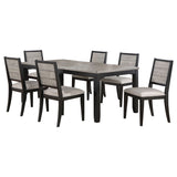 Elodie 7-piece Rectangular Extension Leaf Dining Set Black - Tampa Furniture Outlet