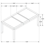 Elodie 7-piece Rectangular Extension Leaf Dining Set Black - Tampa Furniture Outlet