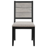 Elodie Wood Dining Side Chair Grey and Black (Set of 2) - Tampa Furniture Outlet