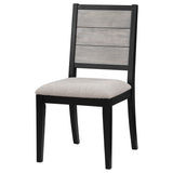 Elodie Wood Dining Side Chair Grey and Black (Set of 2) - Tampa Furniture Outlet