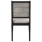 Elodie Wood Dining Side Chair Grey and Black (Set of 2) - Tampa Furniture Outlet
