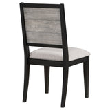 Elodie Wood Dining Side Chair Grey and Black (Set of 2) - Tampa Furniture Outlet