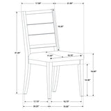 Elodie Wood Dining Side Chair Grey and Black (Set of 2) - Tampa Furniture Outlet