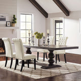 Tampa Furniture Outlet - Coaster - Phelps 5-piece Rectangular Dining Table Set Distressed Noir - 121231-S5